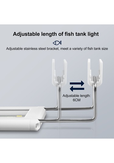 Kangvka 40cm Led Akvaryum Işığı, Renk Ve Parlaklık Ayarlanabilir, 5w Enerji Tasarruflu, Otlu Akvaryum Ve Canlı Bitki Için Uygun, Klemli Montaj Diğer