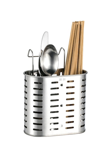 Mufunye 304 Paslanmaz Çelik Mutfak Gereçleri Depolama Rafı - Çubuk, Bıçak, Kaşık Kurutma Ve Organize Etme Aleti S-0081 Diğer