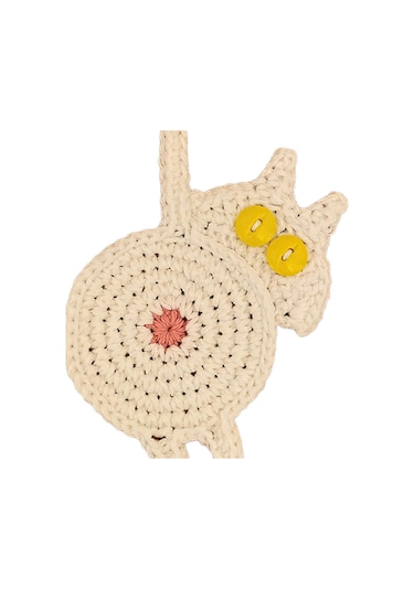 Suntek Magideal Sevimli Kahve Ve Çay İçeceği Coaster İçecek Beyaz