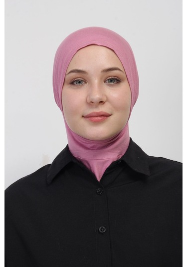 Pratik Esnek Likralı Boyunluklu Geçmeli Bone Pembe