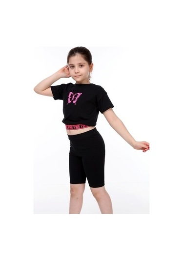 Neslice Kız Çocuk Kelebek Baskılı T-Shirt