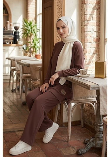 Bestenur Arma Detaylı İkili Takım 1730 - Kahve Kahve Rengi