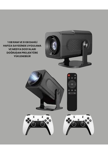Taşınabilir Full Hd Projektör - 1 Gb Ram, 8 Gb Hafıza