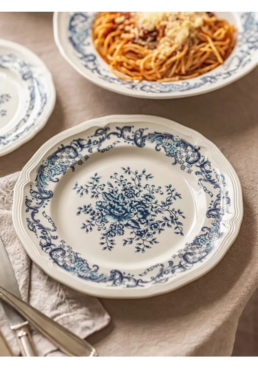 Roomi Desenli, Antik Tarzda Seramik Tatlı Tabağı 17 Cm 202452394 Beyaz