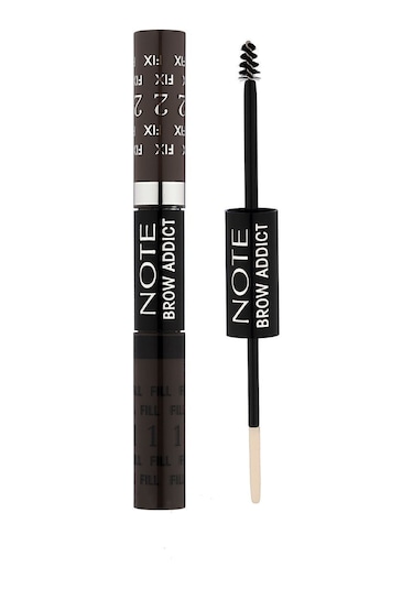 Note Cosmetics Brow Addict Fix&Fill Kaş Farı ve Maskarası 2'si 1 Arada - 04 Grey Brown