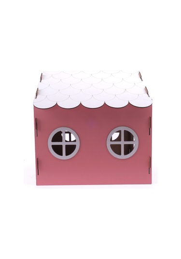 Ahşap Özel İsim Baskılı Dekoratif Kedi Evi-kulübesi, Kediler İçin Kulübe, Kedi Kulübesi Pembe
