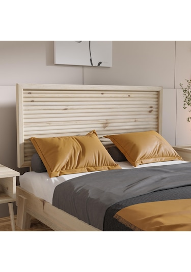 Ebruli Model Vernikli Çam Ahşap Karyola-169 200 x 200 CM