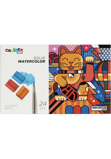 Carioca Plus Tablet Sulu Boya 24 Renk Fırçalı