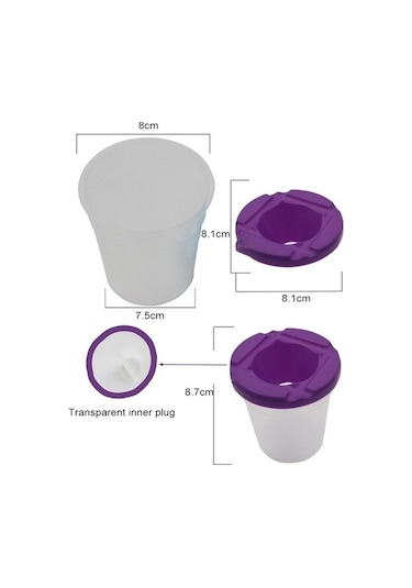 Willowhaven Çocuk Plastik Kalem Bardak Kıllar Graffiti Boyama Fırça Seti 003 Standart Kullanışlı Boya Seti