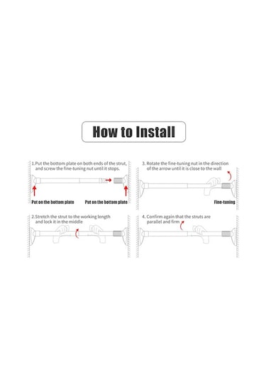 Didadodo Deliksiz Genişley. Perde Çubuğu - Banyo, Dolap Asma Çubuğu İçin Pratik Diğer