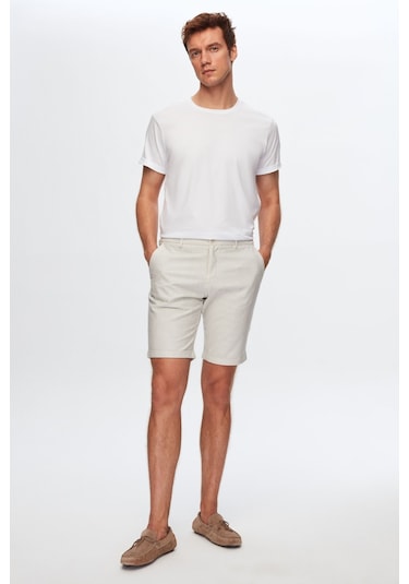 D's Damat Bisiklet Yaka Pamuklu Nefes Alabilen T-shirt Beyaz D's Damat Bisiklet Yaka Pamuklu Nefes Alabilen T-shirt Beyaz