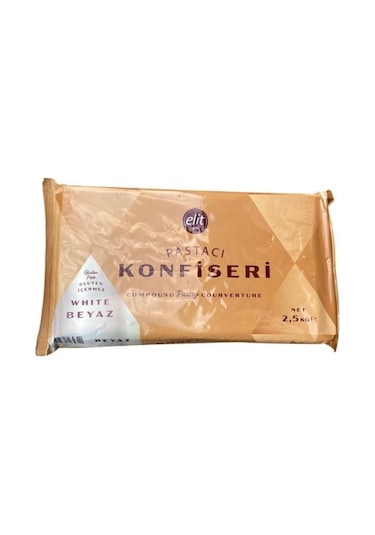 Elit Pastacı Fildişi / Beyaz Konfiseri 2.5 Kg Glutensiz
