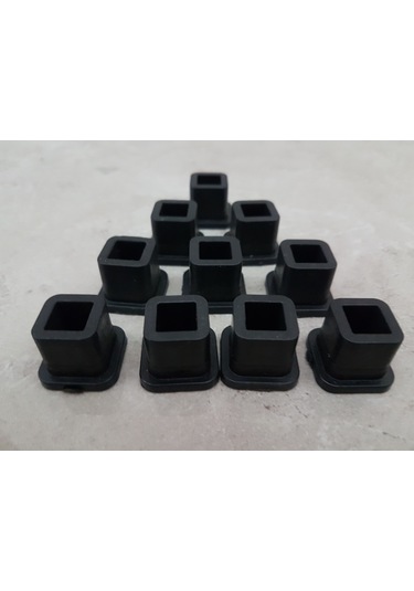 Nipel Tavuk Suluk Kare Boru Kör Tapa 10  Adet