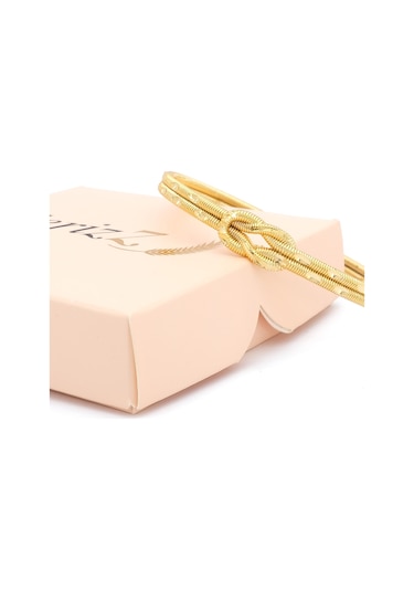 Altın Kaplama İmitasyon Lazer Kesim Aşk Düğümü Bileklik Blz-650 Altın