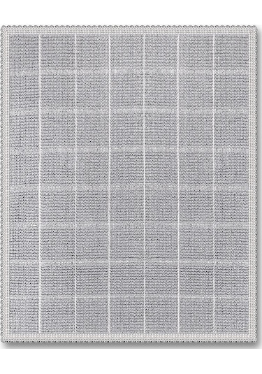 Grid Doğal Pamuklu 2'li Banyo Paspas Seti 60x100+50x60 Cm Gri Gri