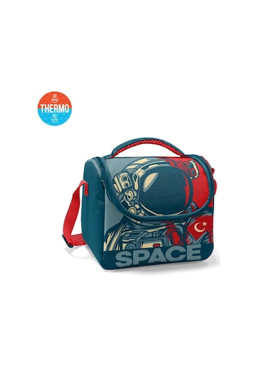 Coral High Kids Çivit Kırmızı Astronot Desenli Thermo Beslenme Çantası 11840