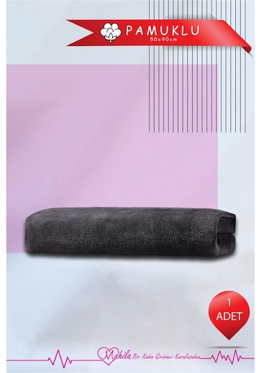 1 Adet 50x90 Pamuk Havlu, Premium Havlu, Spor Havlusu, Fitness Havlusu, Berber Kuaför Havlusu Siyah