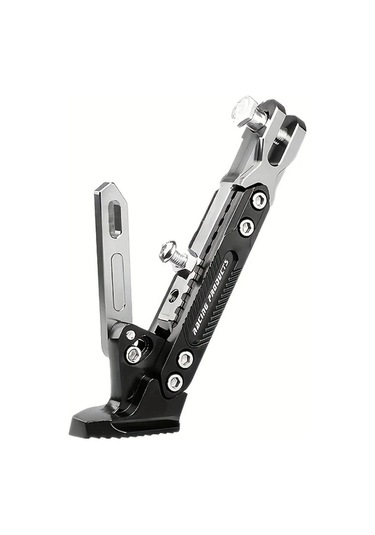 Chuangyinshop Iron Construction Agir Hizmet Ayarlanabilir Motorcycle Kickstand Red Cift Pozisyon Yay Kilidi