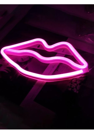 Riota Neon Lamba Los Duendes Pembe Işık 15x28 Cm 177380612 Pembe