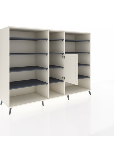 Kronos Dolap 12 Raflı Tek Kapaklı 220x59x163 Aytaşı-aytaşı/antra Aytaşı-aytaşı/antrasit