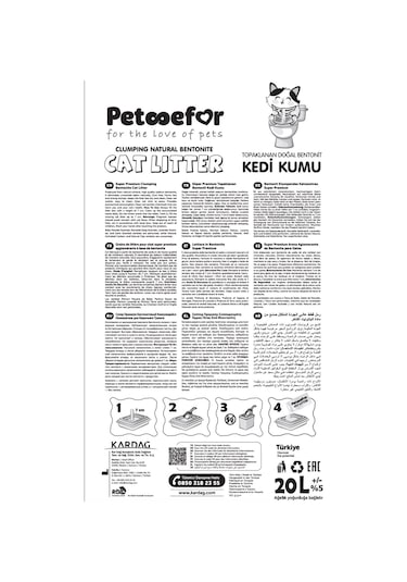 20 Lt Natural Kedi Kumu X2 Adet