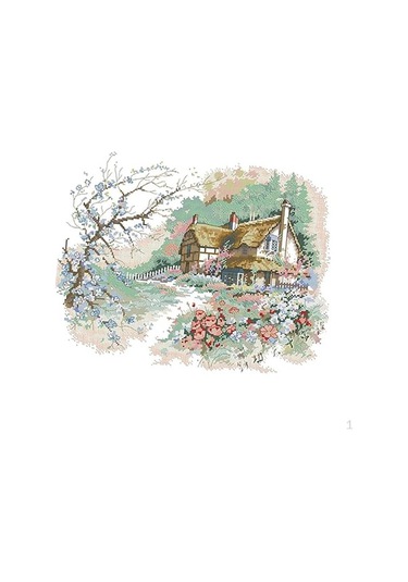 Novahub Dıy Damgalı Dikiş Seti Ön Baskılı Ülke Peyzaj Tasarımı Hediyeler 14ct