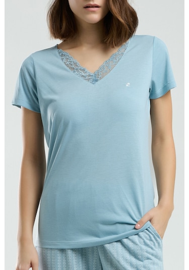 Pierre Cardin Kadın Mavi Pijama Takımı Pc8998-s-v1 Mavi