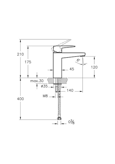 Artema Root Square A42731 Yüksek Lavabo Bataryası