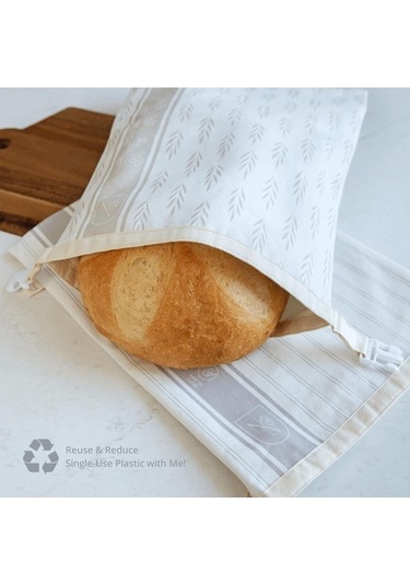 Maoyaya Ev Yapımı Ekmek İçin Yeniden Kullanılabilir Pamuklu Balmumu Torbaları 2 Paket - Xl Boy Diğer