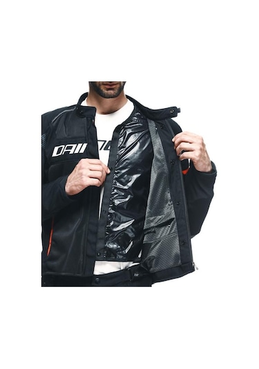 Dainese Air Frame 3 Black Red Fluo Tekstil Mont