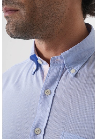 Bisse Erkek Regular Fit Uzun Kol Açık Mavi Gömlek Gmktn250016 33 Açik Mavi