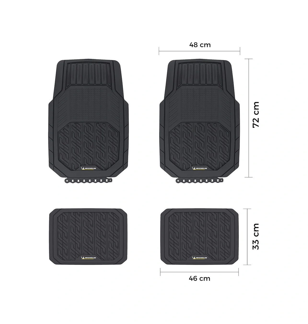 Michelin Mc34587 Tüm Araçlara Uyumlu 4 Parça Üniversal 3d Havuzlu Oto Paspas