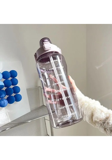 2l Pipetli Su Şişesi Büyük Kapasiteli Spor Su Şişesi Seyahat Spor Spor Blue 2000ml Blue