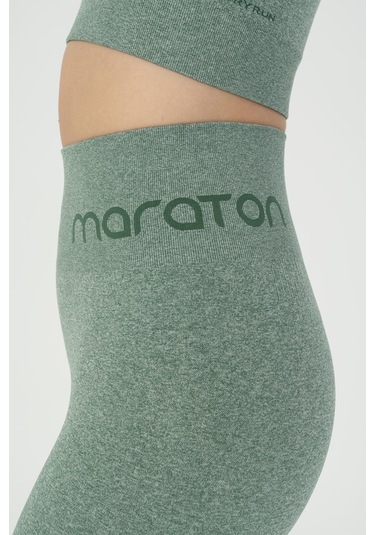 Maraton Seamless Kadın Açık Yeşil Melanj- Tayt Açık Yeşil Melanj-