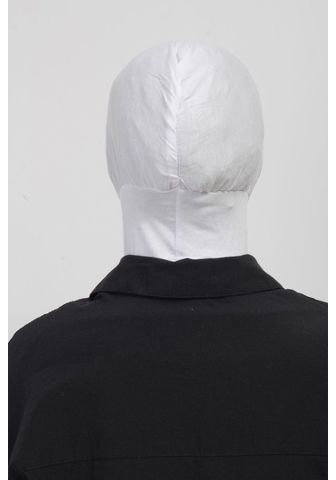 Pratik Esnek Likralı Boyunluklu Geçmeli Bone Ekru