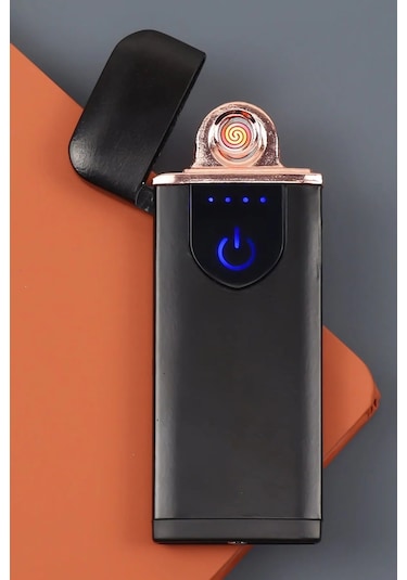 Periboia Kapaklı Işıklı Usb Şarjlı Çakmak Alevsiz Elektronik Çak