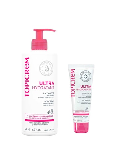 Topicrem Ultra Nemlendirici Vücut Sütü 500 Ml + 75 Ml Duş Jeli Hediyeli