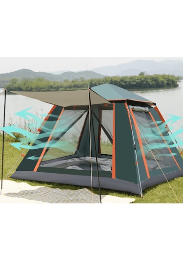 Shufa Tenteli 4 Kişilik Kamp Çadırı 210 210 140cm Koyu Yeşil