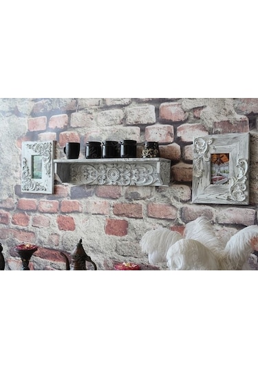 Neiwel Vintaje Doa Eskitme Beyaz Mutfak Banyo Rafı