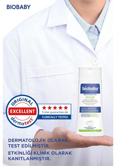 Biobaby Çok Kuru Ciltler Saç Ve Vücut Şampuanı 300 ml - Organik Zeytin Yağı Alman Papatyası Atopik Ciltler
