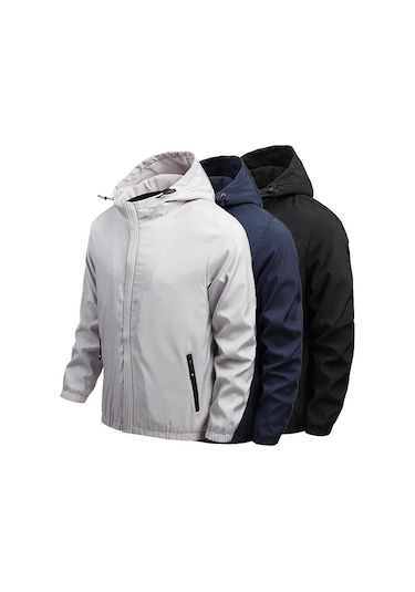 Erkek Su Geçirmez Yumuşak Kabuk Ceket Taktik Hoodie Kış Sıcak Askeri Mont Koyu Mavi