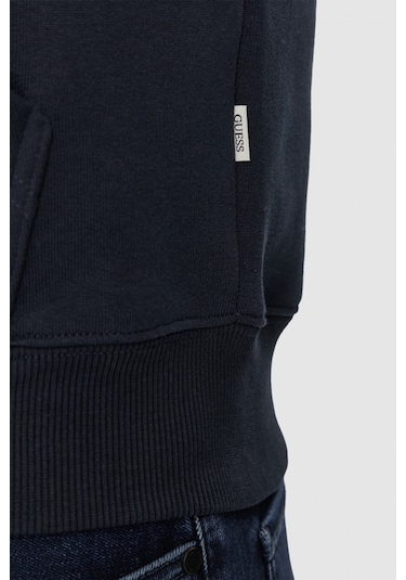 Guess Erkek Gj İnce Fermuar Kapüşonlu Sweatshirt - Lacivert Lacivert
