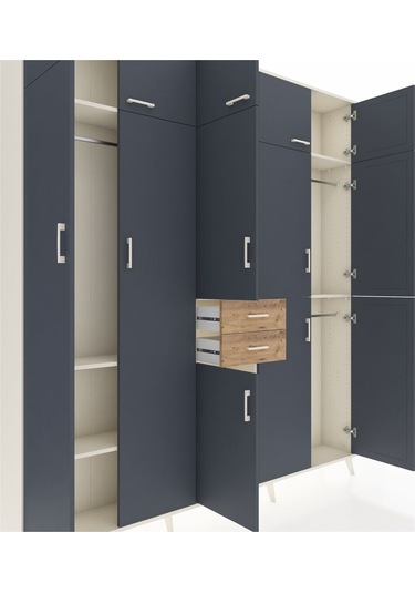 Arges Dolap 10 Raflı 2 Çekmeceli 3 Askılı 220x30x243 Aytaşı-antrasit/çam Antrasıt/atlas Çam Arges Dolap 10 Raflı 2 Çekmeceli 3 Askılı 220x30x243 Aytaşı-antrasit/çam Antrasıt/atlas Çam