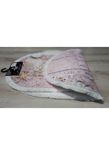 Yamalı Home Evak1880 Pembe 2'Li Klozet Takımı Oval Banyo Paspası Pembe