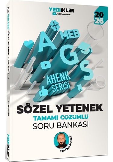 Yediiklim Yayınları 2026 Meb Ags Ahenk Serisi Sözel Yetenek Tamamı Çözümlü Soru Bankası