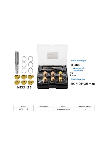 Geeksen M13x1.25 Motor Yağ Panosu Vida Kayması Tamiri Araçları - Vida Ve Dişli Tamir Aleti