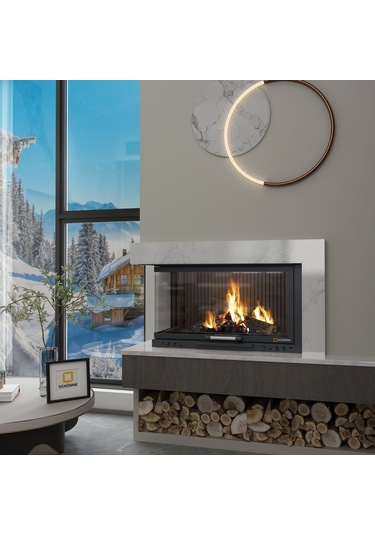 Schömne Elegance Asansörlü Çelik Şömine Haznesi Sol Açık 160 Lık