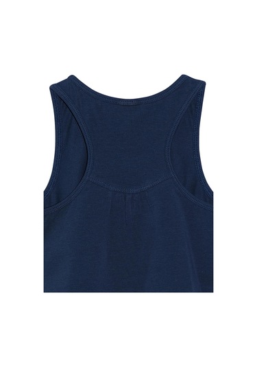 Lovetti Açık Lacivert Kız Çocuk Arka Büzgülü Yüzücü Atlet Açık Lacivert