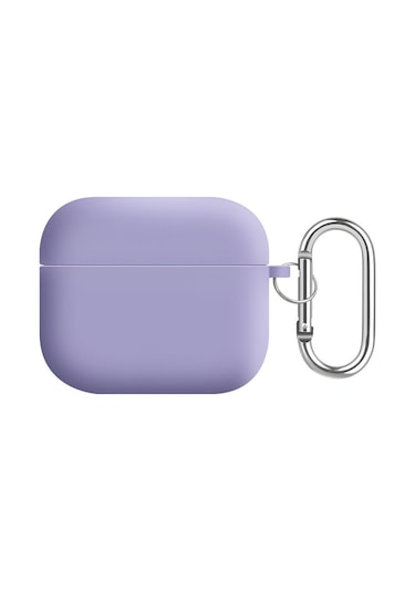 Airpods 3.nesil Uyumlu İçi Kadife Dışı Silinebilir Silikon Özel Kutulu Lansman Kulaklık Kılıfı Mor B Diğer
