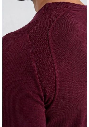 Heyss Bisiklet Yaka Sırt Ve Omuz Detaylı Erkek Triko Kazak